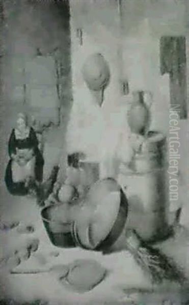 A Woman Preparing Vegetables In A Kitchen - view 1