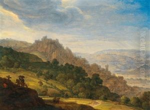 Fantastische Rheinlandschaften (pair) by Herman Saftleven