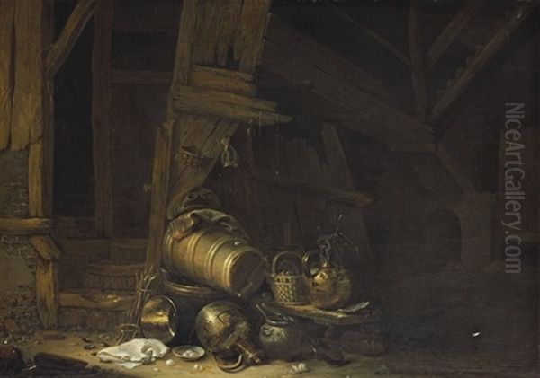 A Butter Churn, A Basket Of Figs - view 1