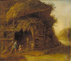 Peasants Before A Barn by Herman Saftleven