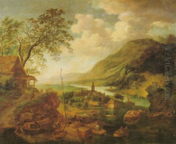 Ideale Fluslandschaft (rhein?) - view 1