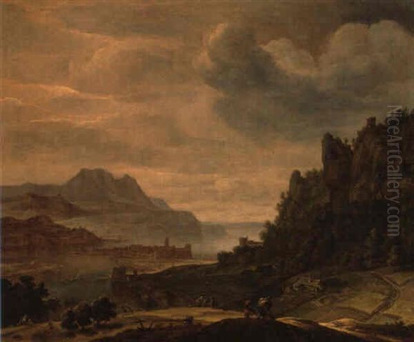 Peasants Returning From Market On A Mountain Path - view 1