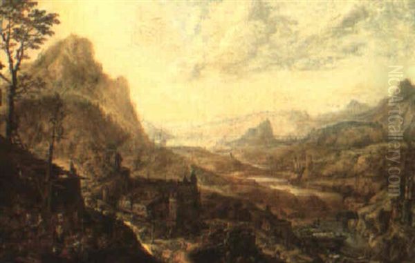 Extensive Rhenish Landscape With Figures - view 1