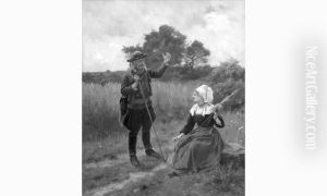 Couple De Fouesnantais by Edouard Louis Boudier