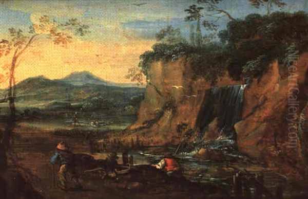 Paysage Montagneux Anime Avec Riviere Et Cascade - view 1