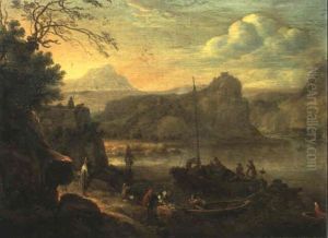Paysage Des Bords Du Rhin by Herman Saftleven