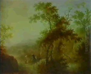 Sudliche Landschaft Mit Reitern by Herman Saftleven