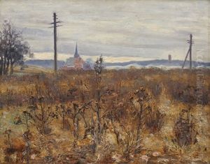 Motiv Fran Ladugardsgardet Med Gustaf Adolfskyrkan by Olof Sager-Nelson