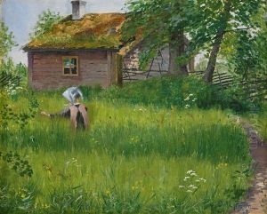 Flicka I Sommargronska by Olof Sager-Nelson
