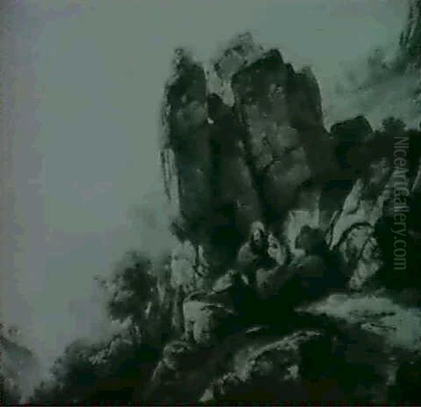 Das Verteck Der Rauber In Italienischer Gebirgslandschaft - view 1