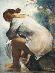 Koupel, Na Rubu: Kostelec Nad Orlici (recto/verso) by Augustin Sagner