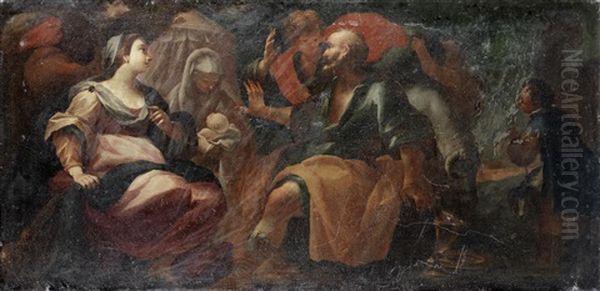 The Birth Of Isaac (+ Hagar Banished By Abraham; Pair) - view 1