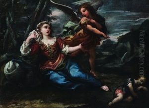 Agar E L'angelo by Giovanni Camillo Sagrestani