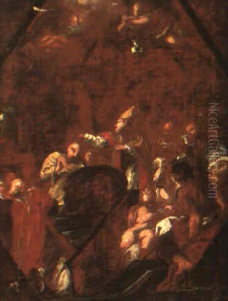 The Baptism Of A Saint (st. Augustus?) - view 1
