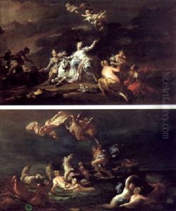 The Rape Of Europa The Triumph Of Neptune by Giovanni Camillo Sagrestani