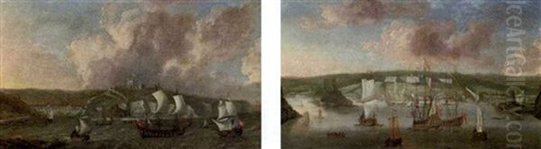 Ships Of The Fleet Off Dover (+ Warships Off The Citadel At Plymouth; Pair) - view 1