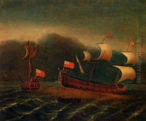 Hms "gloucester" Aground On The Lemon And Ower Sandbank, Off Great Yarmouth, With H.r.h. James, Duke Of York Aboard, 6th May 1682