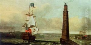 Shipping Off The Eddystone Lighthouse