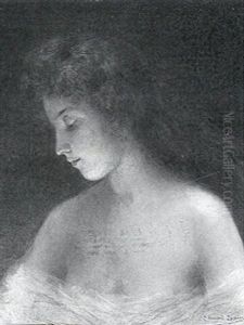 Portrait De Jeune Femme Rousse