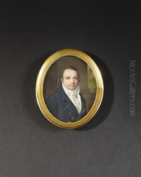 Portrait Du Comte De Montalivet En Buste De Trois-quarts Vers La Droite Presque De Face En Redingote Bleue - view 1