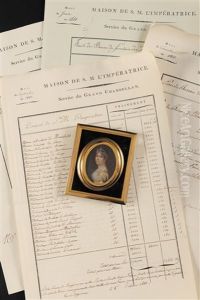 Portrait De L'imperatrice Josephine Avec Sa Parure De Perles by Daniel Saint