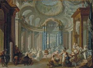 Un Bal Masque by Gabriel Jacques de Saint-Aubin