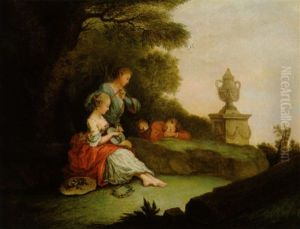 Flotenkonzert Im Freien by Gabriel Jacques de Saint-Aubin
