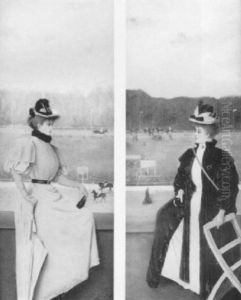 Elegante Aux Courses by Jean Aime Saint-Cyr Girier
