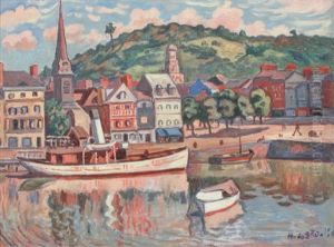 Le Port D'honfleur by Henri Lienard De Saint-Delis