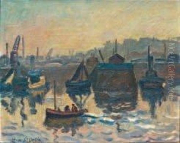 Le Port Par Temps Brumeux - view 1