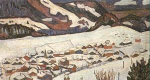Village De Montagne Sous La Neige