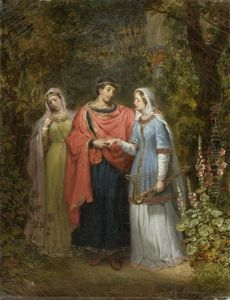 St. Louis Et Marquerite De Provence (+ Charles Le Chauvre Et Le Richilde, 1825; Pair) by Gillot Saint-Evre