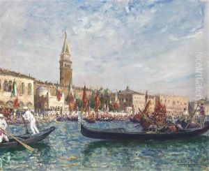 La Fete De L"adriatique A Venise by Joseph Saint-Germier