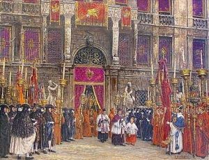 La Procession by Joseph Saint-Germier