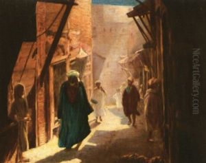 Fez, Mosquee De Moulaye Idriss, Le Mur Des Offrandes (+ Rue Animee, Fez; 2 Works)