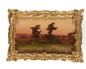 La Vanne - Les Deux Arbres (2 Works) by Henri Saintin