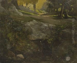 Paysage De Sous-bois by Henri Saintin