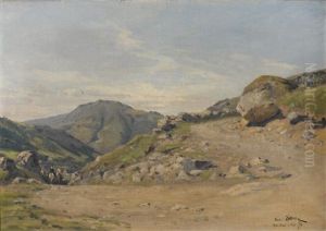 Promeneurs Sur Un Chemin Au Mont-dore Promeneurs Sur Un Chemin Au Mont-dore