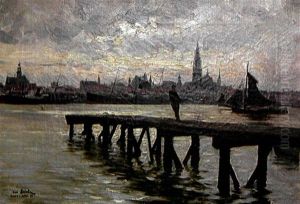Port D'anvers by Henri Saintin