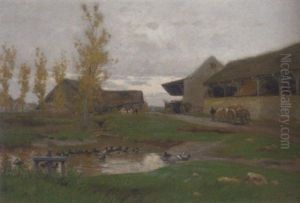 The Farmyard by Henri Saintin