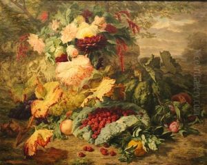 Fruit And Flora With Landscape Fruit And Flora With Landscape