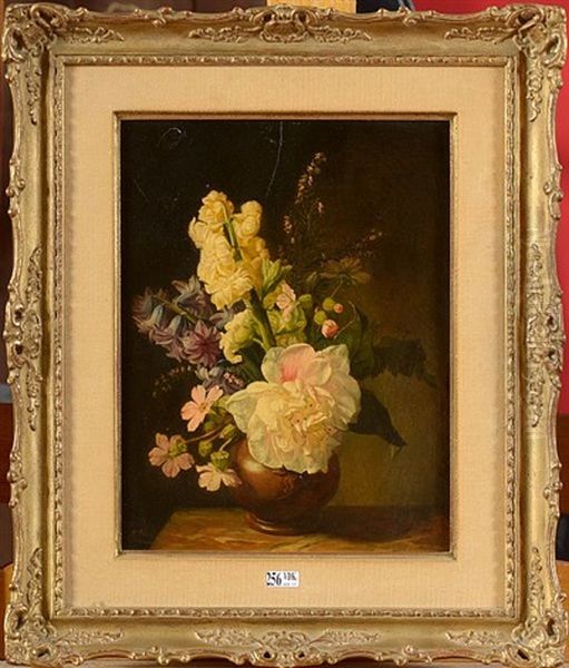 Vase De Fleurs Sur Un Entablement - view 1