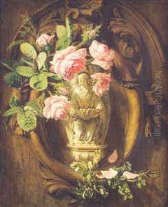Still Life Of Roses Around A Holy Water Stoop Still Life Of Roses Around A Holy Water Stoop