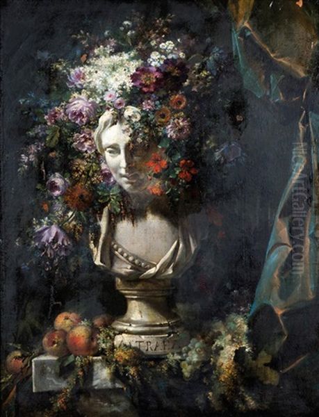 Buste D'astree Couronne De Fleurs - view 1