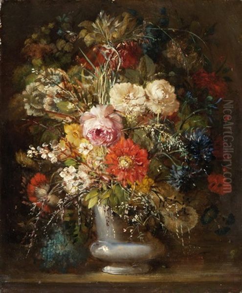 Uppiger Blumenstrauss In Vase - view 1