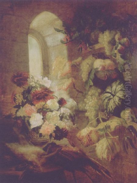 Nature Morte Au Gibier, Fleurs Et Fruits - view 1