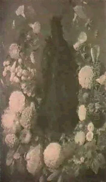 Vierge A L'enfant Dans Une Guirlande De Fleurs - view 1