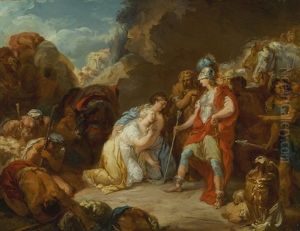 David And Abigail by Jean Pierre Saint-Ours