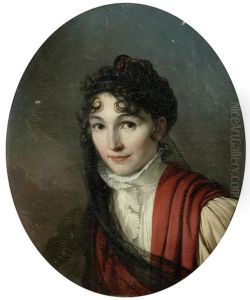 Portrait Of A Gentleman, Bust-length, In Black Costume; And Portrait Of His Wife, Bust-length, In A White Dress With A Red Cloak (a Pair)