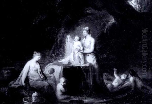 Women And Children At A Fountain - view 1